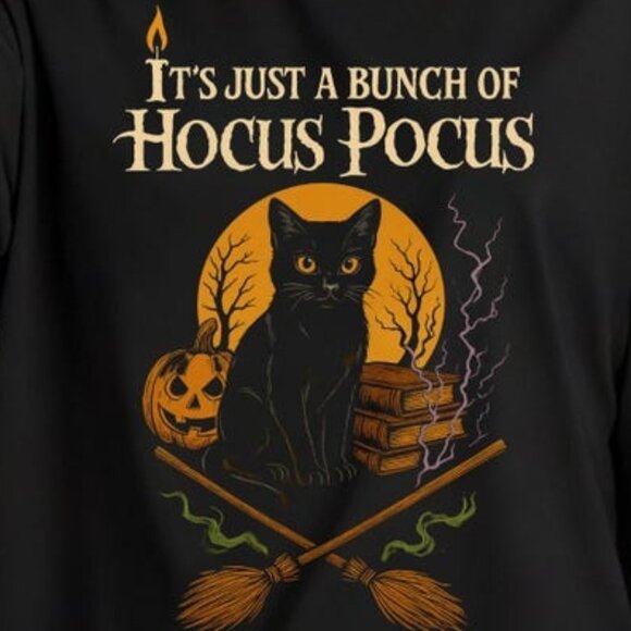 Hocus Pocus Binx Cat Halloween T-Shirt, Spooky Cat Tee - Picture 2 of 3